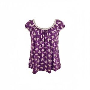 Vintage Milly purple and white top